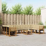 vidaXL Ensemble de canapés d'extérieur 11 Pièces Naturel et Beige