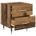 vidaXL Cabinet de chevet avec tiroir Bois ancien 40 x 35 x 47.5 cm