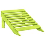 vidaXL Chaise de jardin Adirondack 2 places et pouf sapin massif vert