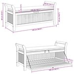 vidaXL Banc de rangement de jardin avec coussin 126 cm Bois d'acacia