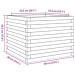 vidaXL Jardinière blanc 60x60x45 5 cm bois de pin massif
