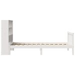 vidaXL Lit bibliothèque sans matelas blanc 90x200cm bois de pin massif