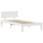 vidaXL Cadre de lit avec tête de lit sans matelas blanc 90x190 cm
