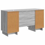 vidaXL Bureau Sonoma gris Bois d'ingénierie 142 5 x 50 x 75 cm