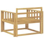 vidaXL Sofa de milieu extérieur Bois d'Acacia Massif Blanc