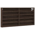 vidaXL Armoire à vitrine chêne marron 100x8 5x50 cm bois d'ingénierie
