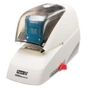 agrafeuse électrique 5050E, en plastique ABS, blanc/noir RAPID