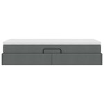 vidaXL Lit avec rangement et matelas Gris foncé 100 x 200 cm Polyester