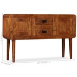 vidaXL Buffet Bois massif avec finition miel 120x30x75 cm
