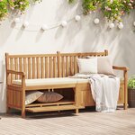 vidaXL Banc de Rangement de Jardin Marron 228 x 60 x 90 cm