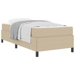 vidaXL Cadre de lit avec matelas Gris Vert Clair 90 x 190 cm tissu