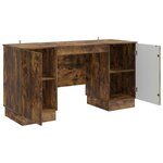 vidaXL Bureau Chêne fumé 142 5 x 50 x 75 cm Bois d'ingénierie