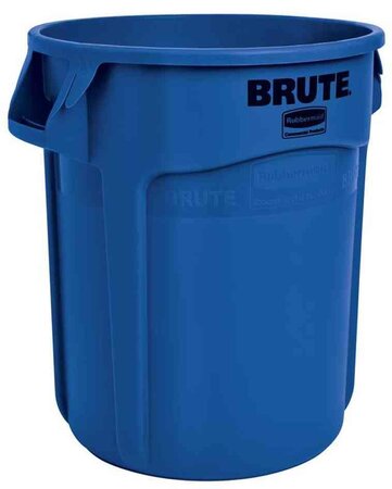 Collecteur BRUTE 75,7 litres, en PP, bleu RUBBERMAID