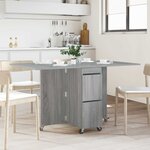 vidaXL Table à dîner 2 Pièces 140 x 80 x 77 cm Bois d'ingénierie