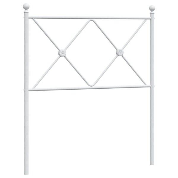 vidaXL Tête de lit métal blanc 75 cm