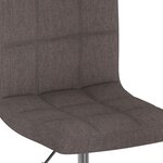 vidaXL Chaise pivotante de salle à manger Taupe Tissu