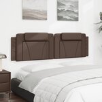 vidaXL Coussin de tête de lit Viana marron 180 cm similicuir