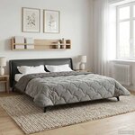vidaXL Duvet d'hiver Matelassé Gris clair 200 x 240 cm