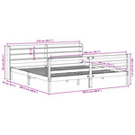 vidaXL Cadre de lit avec tête de lit sans matelas 200x200 cm