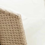 vidaXL Ensemble à manger de jardin coussins 4 Pièces beige résine tressée