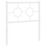 vidaXL Tête de lit de remplacement métal blanc 75 cm