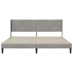 vidaXL Cadre de lit avec tête de lit Gris clair 180 x 200 cm Velours