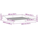 vidaXL Cadre de lit Blanc 180 x 200 cm Bois massif en pin