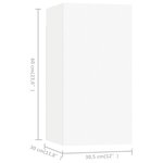 vidaXL Ensemble de meubles TV 4 Pièces Blanc Bois d'ingénierie