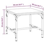 vidaXL Table basse Chêne marron 50x50x35 cm Bois d'ingénierie