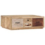 vidaXL Table basse 90x60x30 cm Bois de manguier massif