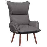 vidaXL fauteuil Gris 69 x 74 x 93 cm Cuir artificiel