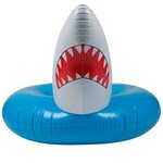 Bouée gonflable ronde xxl pour piscine & plage ultra confort  flotteur deluxe - requin ø115cm