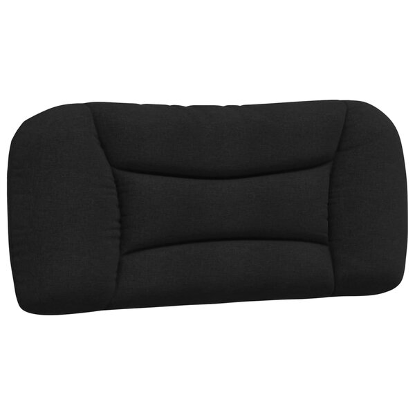vidaXL Coussin de tête de lit noir 80 cm tissu