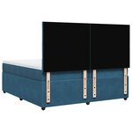 vidaXL Sommier à lattes de lit et matelas Bleu 200x200 cm velours