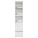 vidaXL Buffet haut blanc 37 5x35x180 cm bois d'ingénierie