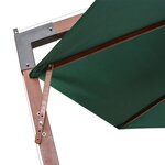 vidaXL Parasol suspendu avec poteau en bois 350 cm vert