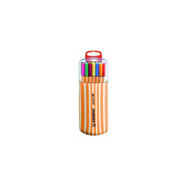 STABILO Pack de 20 stylos-feutres Zébrui - Point 88 - Coloris assortis