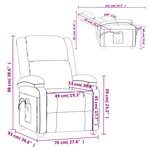 vidaXL Fauteuil électrique de massage Gris foncé velours