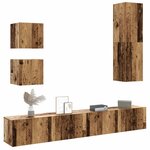 vidaXL Ensemble de meuble TV mural 5 Pièces vieux bois bois d'ingénierie