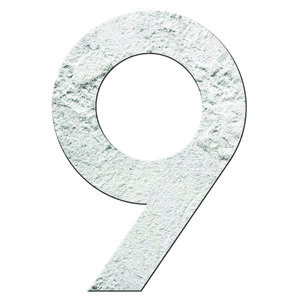 Numéro 9- Numéro adhésif pour boîtes aux lettres- Pierre véritable 50 mm  Albatre