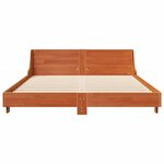 vidaXL Cadre de lit sans matelas cire marron 135x190cm bois pin massif