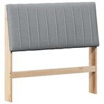 vidaXL Tête de lit capitonnée Gris clair 100 cm Pin massif
