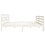 vidaXL Cadre de lit sans matelas blanc bois massif 140x190 cm