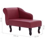 vidaXL Chaise longue Rouge bordeaux Similicuir