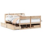 vidaXL Cadre de lit sans matelas 140x190 cm bois de pin massif