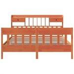 vidaXL Cadre de lit sans matelas cire marron 180x200cm bois pin massif