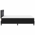 vidaXL Lit Box Spring avec matelas noir  120x200 cm  simili cuir