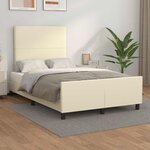 vidaXL Cadre de lit sans matelas crème 120x190 cm similicuir