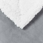 vidaXL Jeté Gris 130 x 150 cm Toison