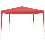 vidaXL Tente de fête Rouge 300 x 300 x 255 cm PE et acier